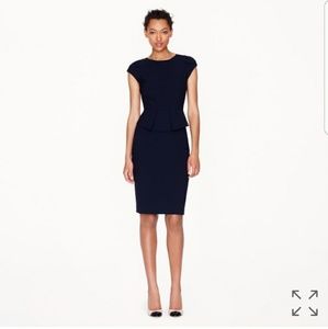 J. Crew peplum dress in stretch wool